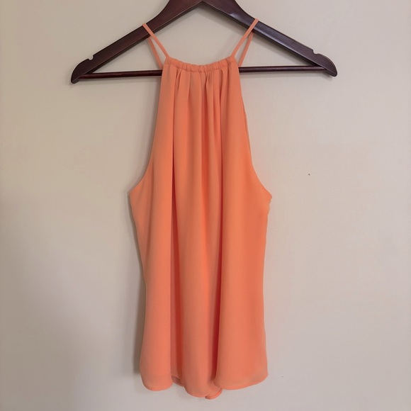 RW&CO.| Vibrant Tangerine Silky Lightweight Flowy Camisole Blouse Sz M - Picture 3 of 6